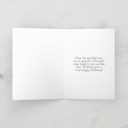 Eenvoudige Zeemeermin Verjaardag Roze Peach Folie Wenskaart (Binnenlaag)