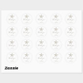 Eenvoudige Zeester baby shower Dank je Ronde Sticker (Vel)