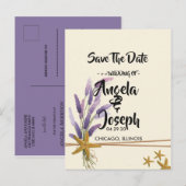  Eenvoudige zeester Bewaar de datum Aankondigingskaart (Voorkant / Achterkant)