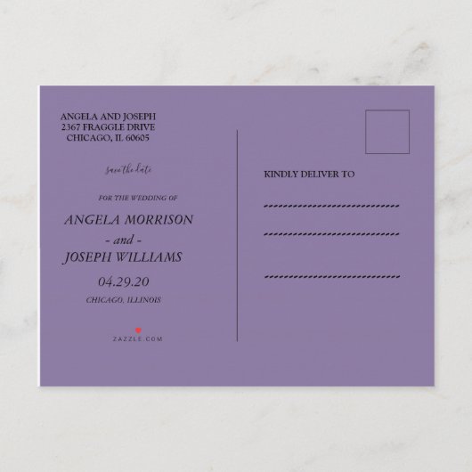 Eenvoudige zeester Bewaar de datum Aankondigingskaart (Achterkant)