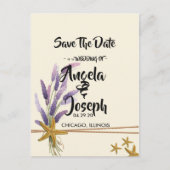  Eenvoudige zeester Bewaar de datum Aankondigingskaart (Voorkant)