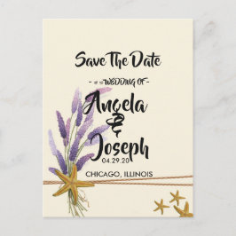  Eenvoudige zeester Bewaar de datum Aankondigingskaart