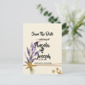  Eenvoudige zeester Bewaar de datum Aankondigingskaart (Staand voorkant)