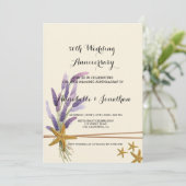  Eenvoudige zeester Bruiloft Jubileum Kaart (Staand voorkant)