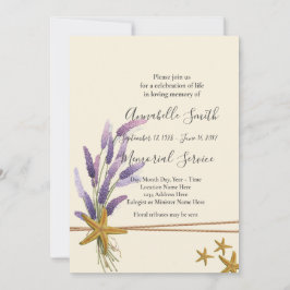  eenvoudige zeester Loving Memory Kaart