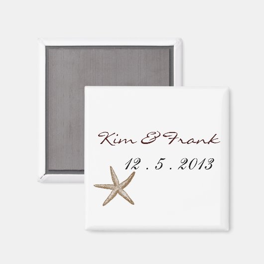 Eenvoudige zeester magneet (Voorkant / Achterkant)