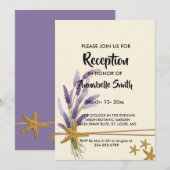  Eenvoudige zeester Receptie Kaart (Voorkant / Achterkant)