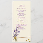 Eenvoudige Zeester Trouwmenu Programmakaart (Voorkant)