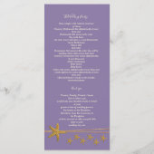  Eenvoudige zeesterren ceremonie Programma Programmakaart (Achterkant)