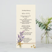  Eenvoudige zeesterren ceremonie Programma Programmakaart (Staand voorkant)