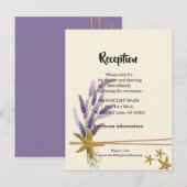  Eenvoudige zeesterren ontvangstkaart Aankondigingskaart (Voorkant / Achterkant)