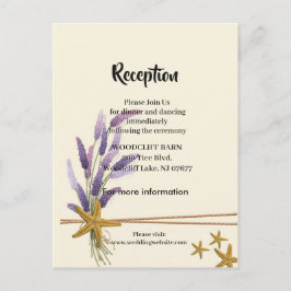  Eenvoudige zeesterren ontvangstkaart Aankondigingskaart