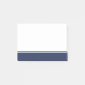 Eenvoudige Zeevaart Marineblauw en Wit Post-it® Notes (Voorkant)