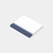 Eenvoudige Zeevaart Marineblauw en Wit Post-it® Notes (Schuin)