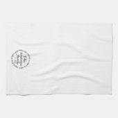 Eenvoudige zegelnaam Monogram keukenhanddoek (Horizontaal)