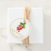 Eenvoudige zelfgemaakte aardbeienjam hangen Label  (In situ)