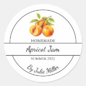 Eenvoudige zelfgemaakte Abrikozenjam Label (Voorkant)