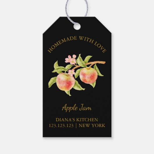 Eenvoudige zelfgemaakte Apple Jam Hang Label l Zwa Cadeaulabel (Voorkant)