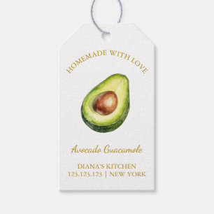 Eenvoudige zelfgemaakte avocado guacamoleHang Labe Cadeaulabel