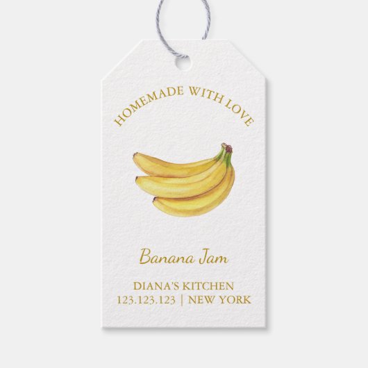 Eenvoudige zelfgemaakte banaan Jam Hang Label l Wi Cadeaulabel (Voorkant)
