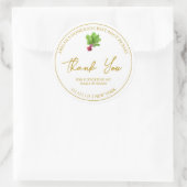 Eenvoudige zelfgemaakte bietenwortel augurk bedank ronde sticker (Tas)