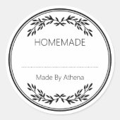 Eenvoudige zelfgemaakte blanco ronde sticker (Voorkant)