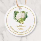 Eenvoudige zelfgemaakte bloemkool augurken hangen bedankjes labels (Voorkant)