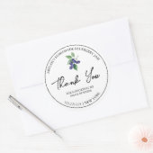 Eenvoudige zelfgemaakte Blueberry Jam Dank u Label (Envelop)