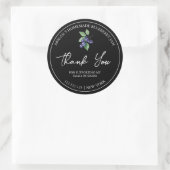 Eenvoudige zelfgemaakte Blueberry Jam Dank u Label (Tas)
