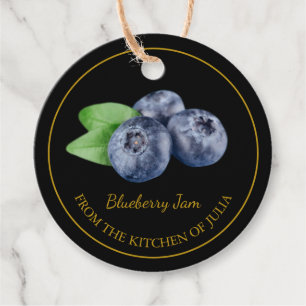 Eenvoudige zelfgemaakte Blueberry Jam Hang Label