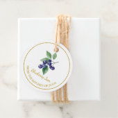 Eenvoudige zelfgemaakte bosbessenjam hangen Label  (In situ)