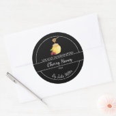 Eenvoudige zelfgemaakte Cherry geïnfundeerde Honey Ronde Sticker (Envelop)