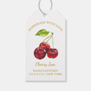 Eenvoudige zelfgemaakte Cherry Jam Hang Label l Wi Cadeaulabel