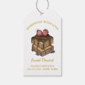 Eenvoudige zelfgemaakte chocolade dessert hang Lab Cadeaulabel (Voorkant)