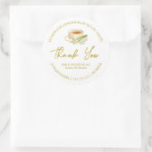 Eenvoudige zelfgemaakte citroengras thee bedankt l ronde sticker (Tas)