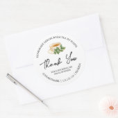 Eenvoudige zelfgemaakte citroenmelisse thee bedank ronde sticker (Envelop)