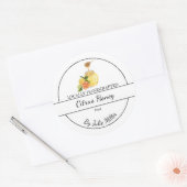 Eenvoudige zelfgemaakte Citrus geïnfundeerde Honin Ronde Sticker (Envelop)
