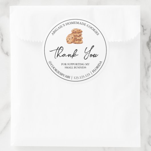 Eenvoudige zelfgemaakte cookies Bedankt Label (Tas)