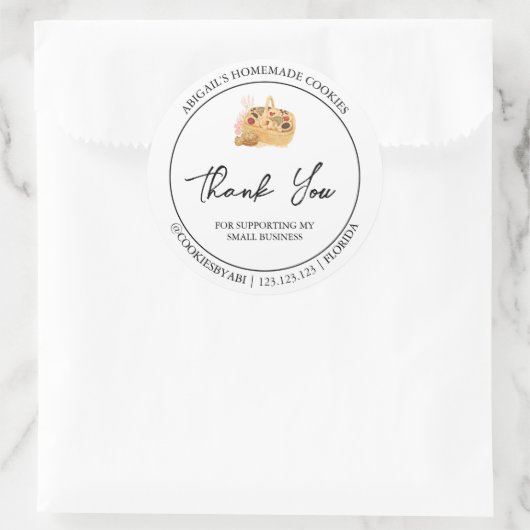 Eenvoudige zelfgemaakte cookies Bedankt Label (Tas)