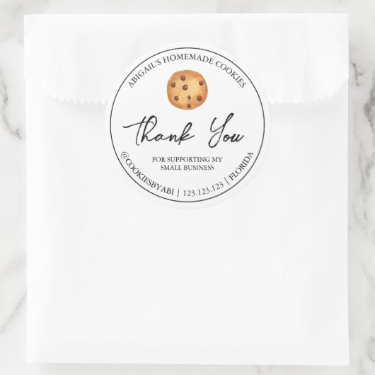 Eenvoudige zelfgemaakte cookies Bedankt Label (Tas)