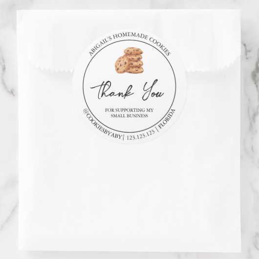 Eenvoudige zelfgemaakte cookies Bedankt Label (Tas)