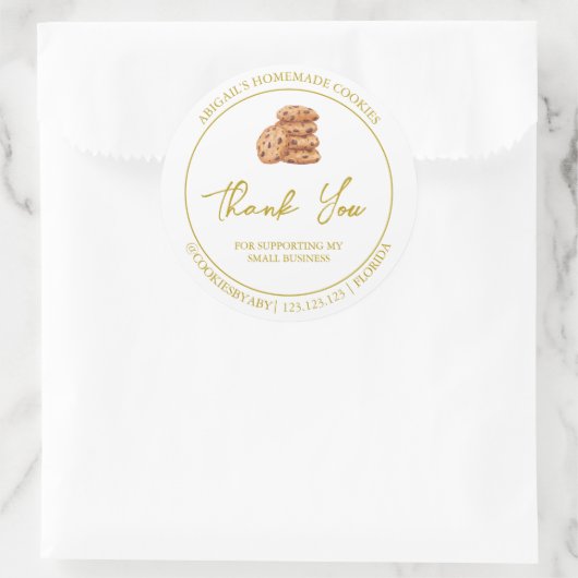 Eenvoudige zelfgemaakte cookies Bedankt Label (Tas)