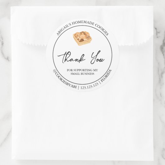 Eenvoudige zelfgemaakte cookies Bedankt Label (Tas)