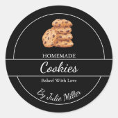 Eenvoudige zelfgemaakte cookies Label Black (Voorkant)