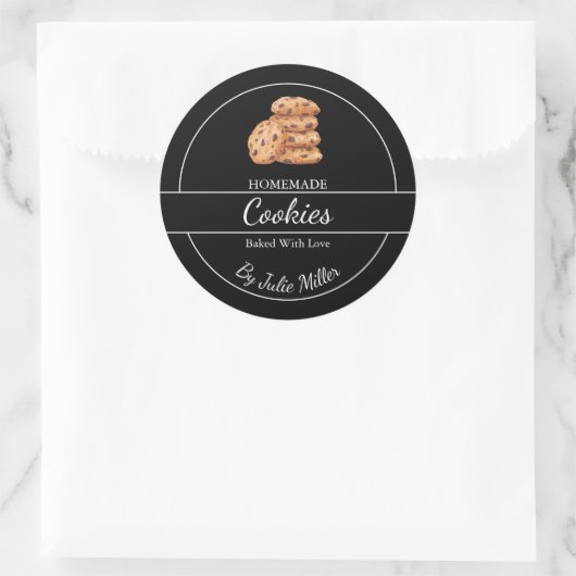 Eenvoudige zelfgemaakte cookies Label Black (Tas)