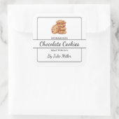 Eenvoudige zelfgemaakte Cookies Square Label (Tas)