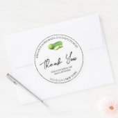 Eenvoudige zelfgemaakte courgette augurk bedankt l ronde sticker (Envelop)