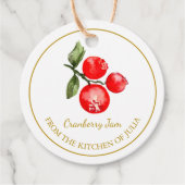Eenvoudige zelfgemaakte Cranberry Jam Hang Label l (Voorkant)