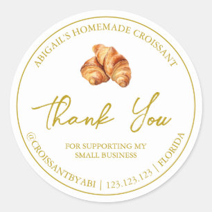 Eenvoudige zelfgemaakte croissant dank u label