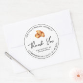 Eenvoudige zelfgemaakte croissant dank u label (Envelop)